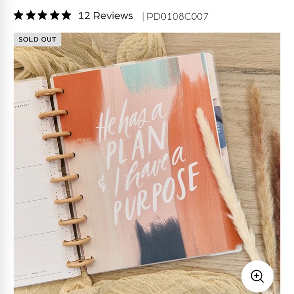 Happy Planner Watercolor Grace with Pink and Gold - Picture 14 of 15